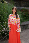 Jupe maxi corail