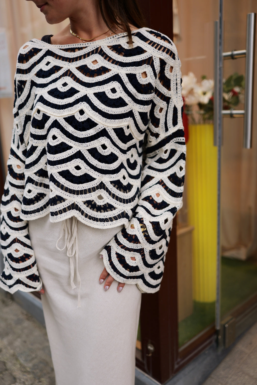 Pull bohème crochet