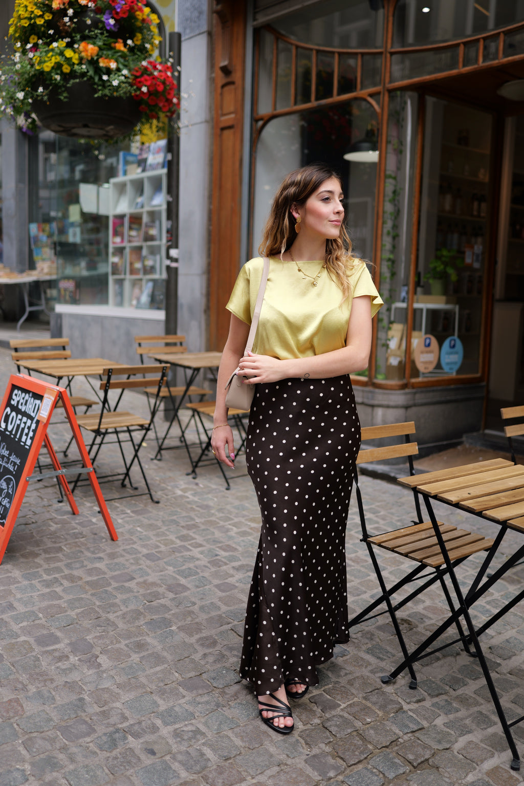 Blouse satinée