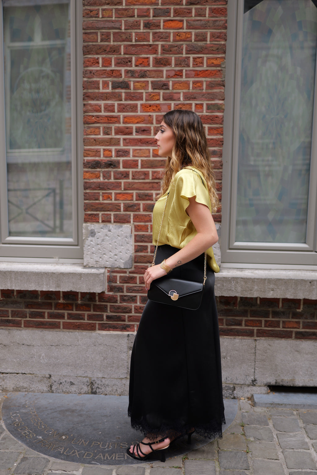 Blouse satinée