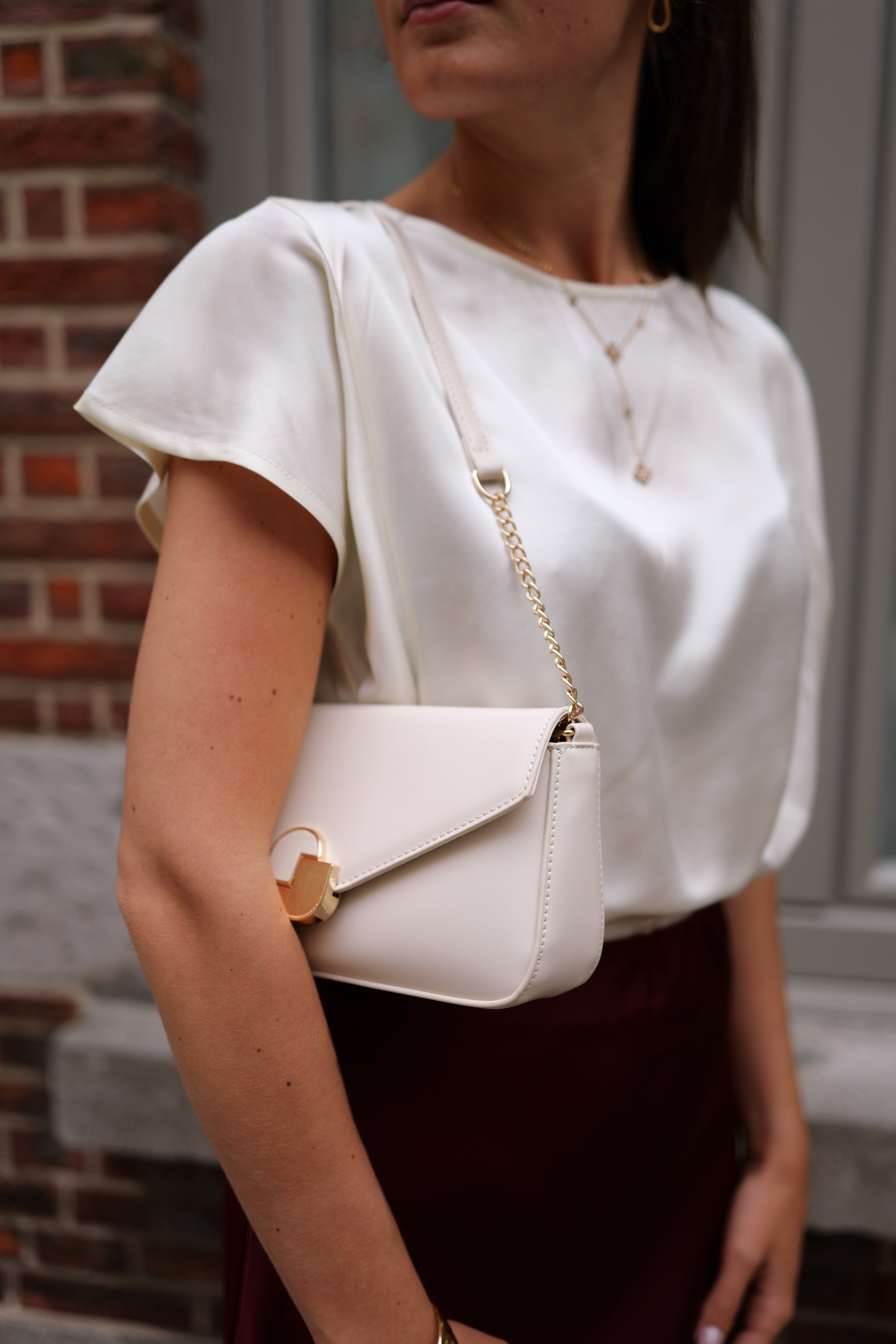 Blouse satinée