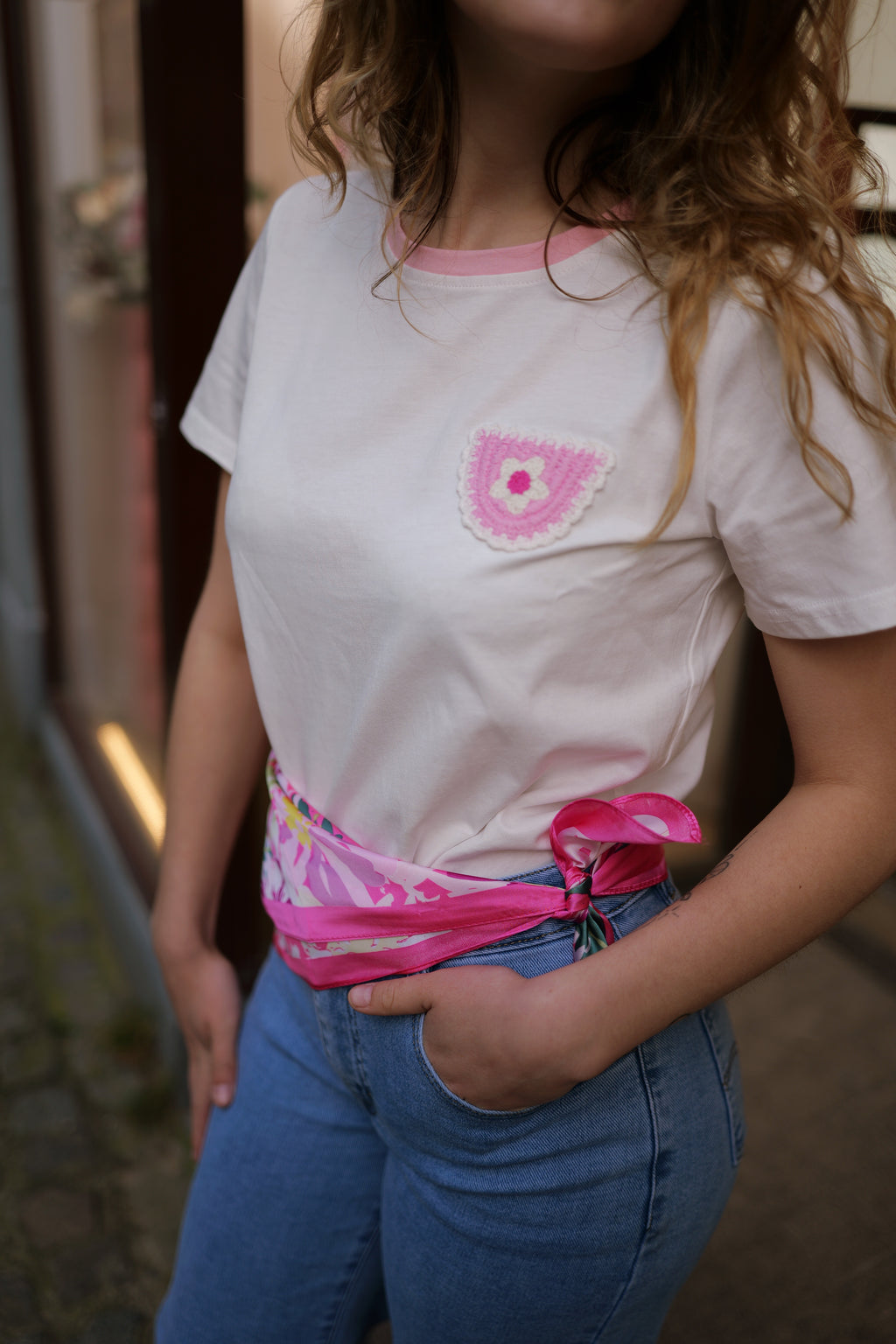 T-shirt détail brodé