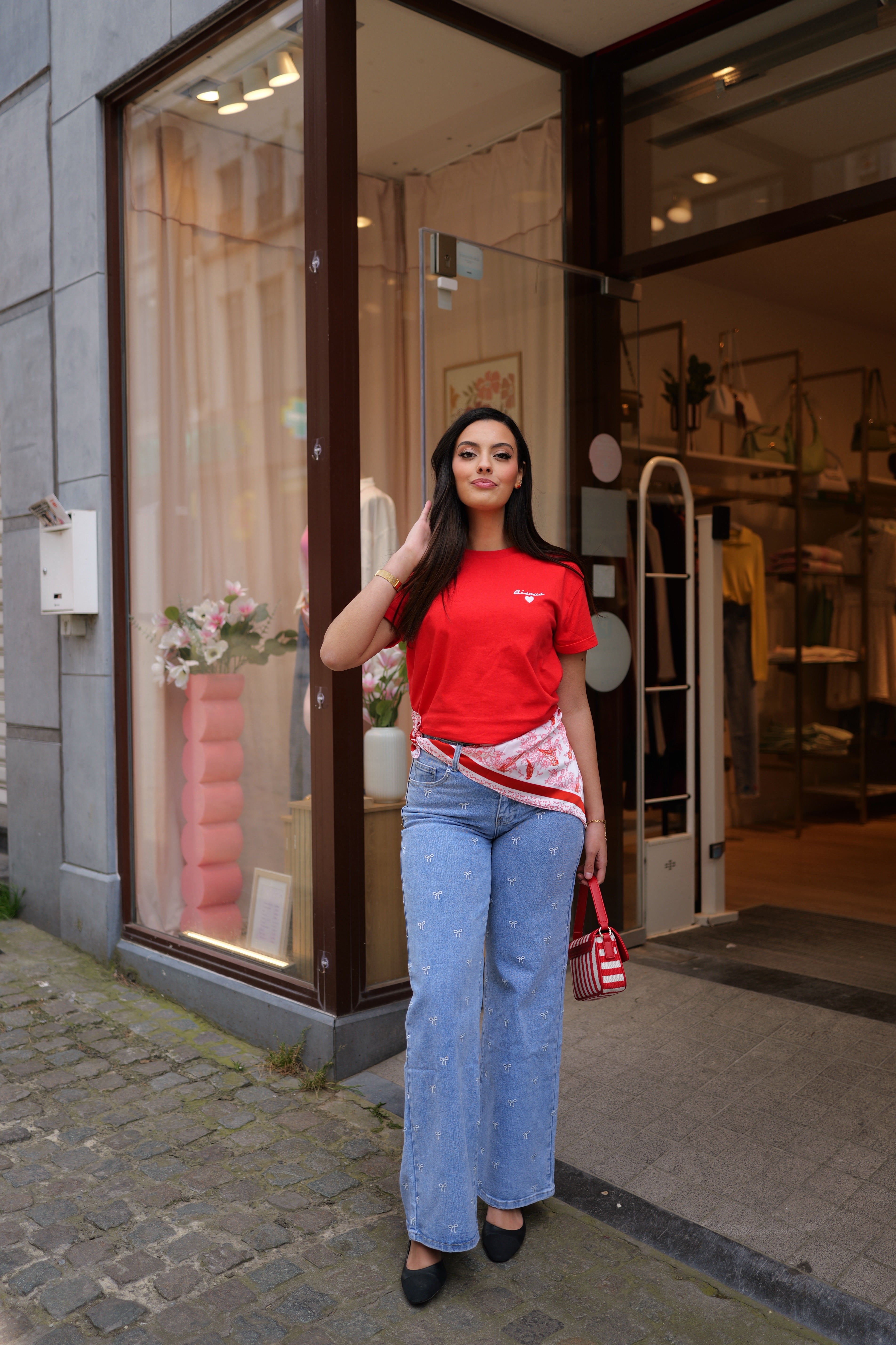 T-shirt rouge bisous