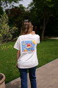 T-shirt blanc imprimé été