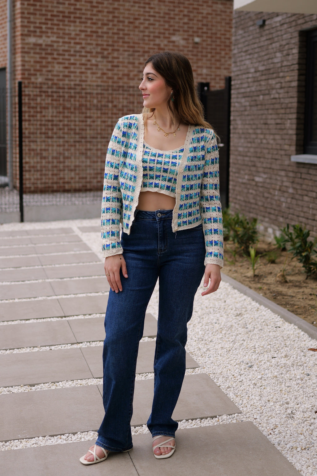 Ensemble crochet top + gilet