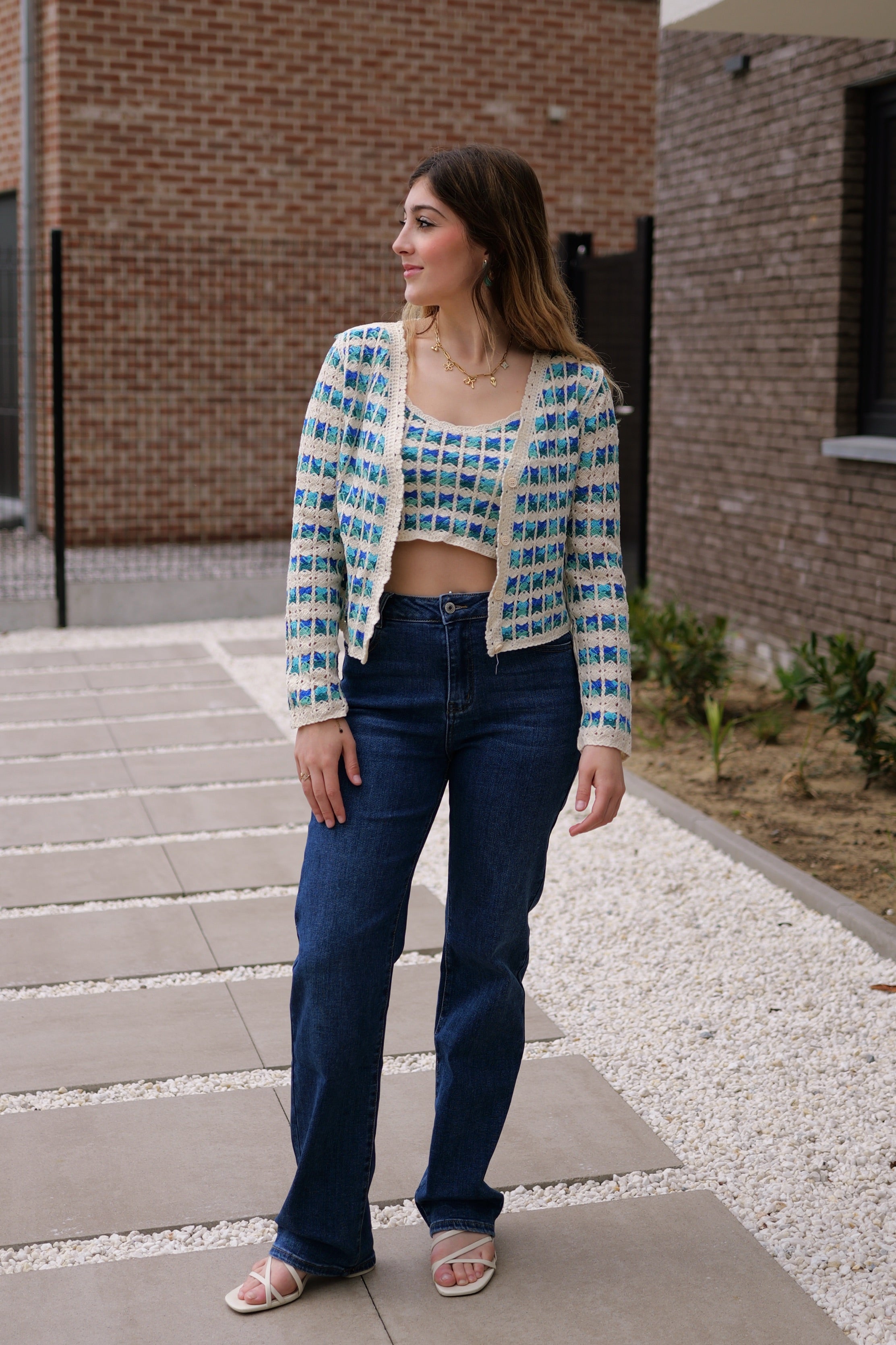 Ensemble crochet top + gilet