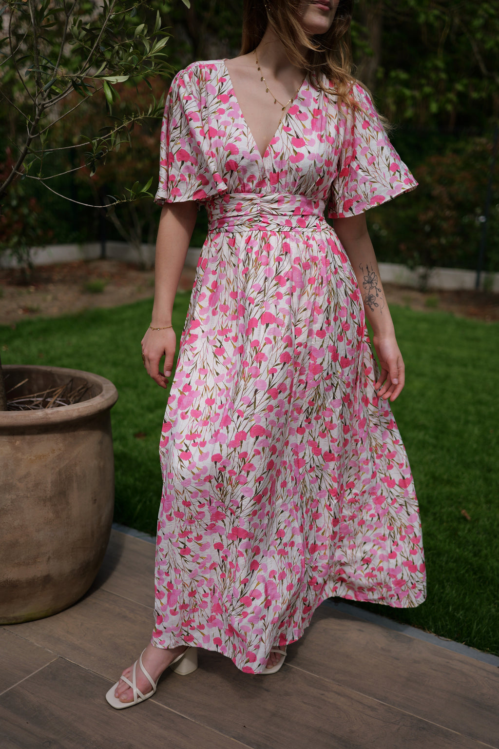 Robe longue florale