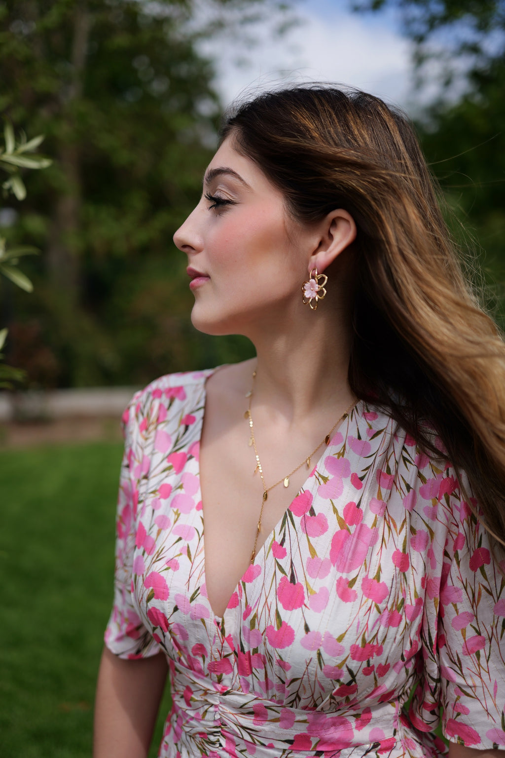 Robe longue florale
