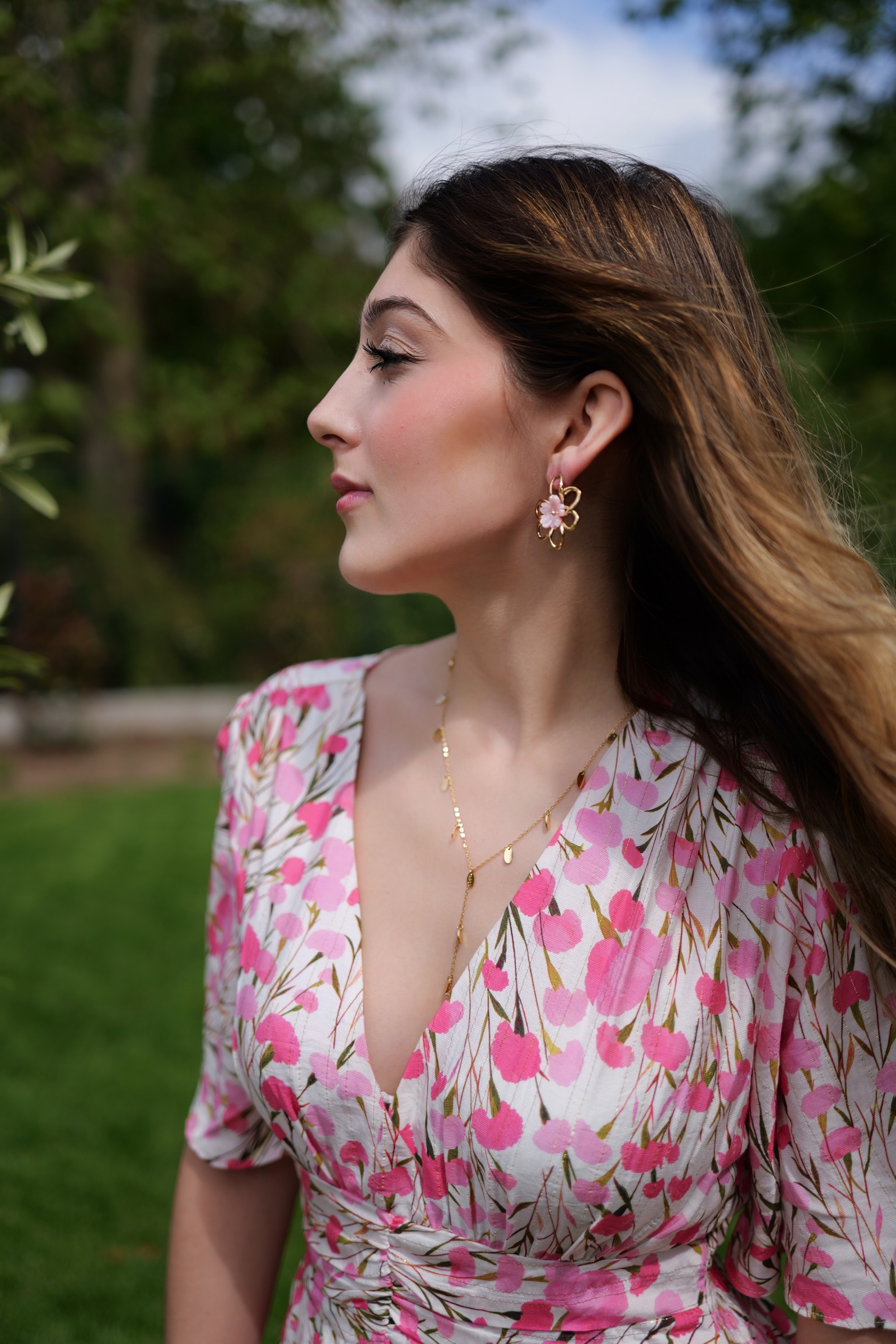 Robe longue florale