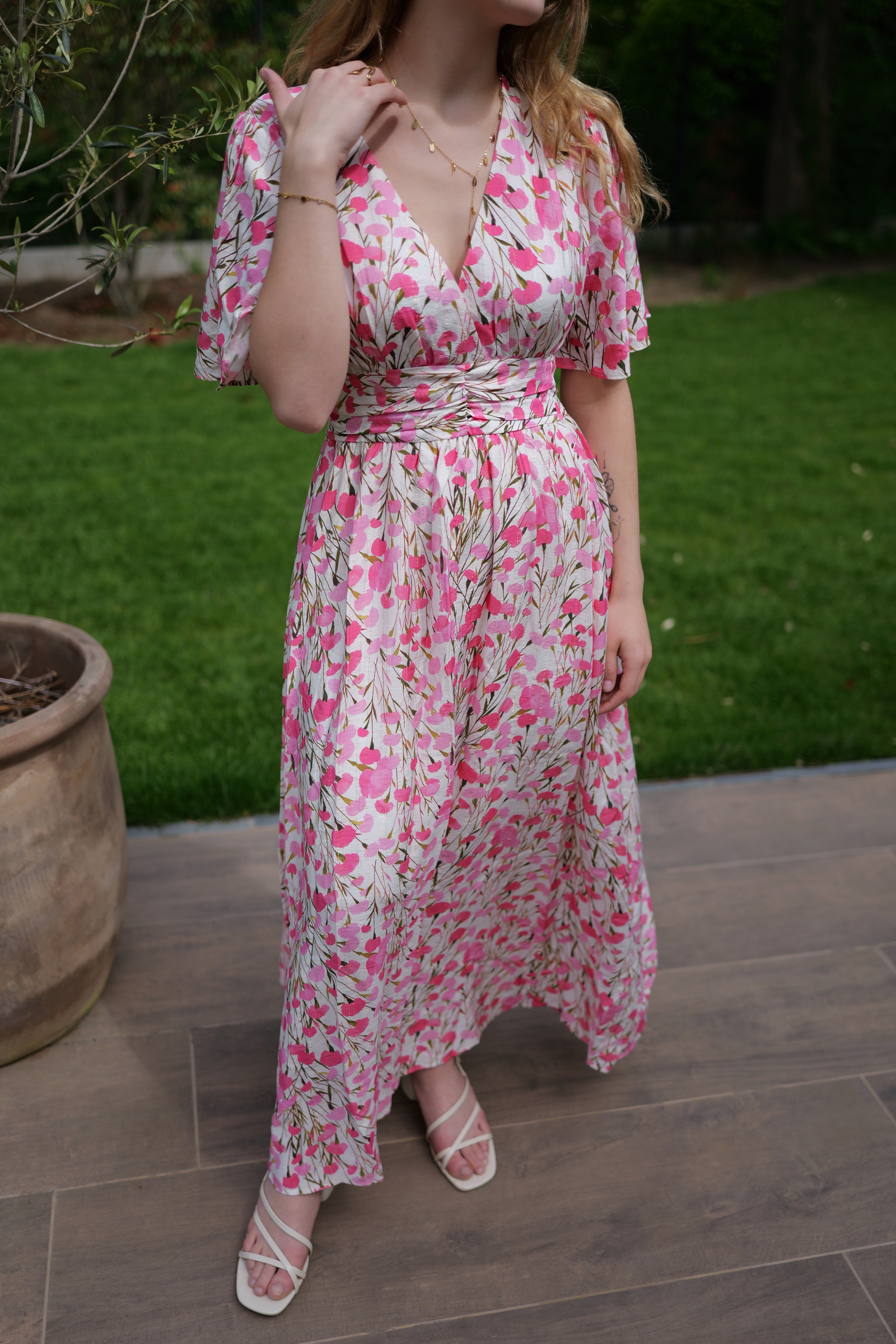 Robe longue florale