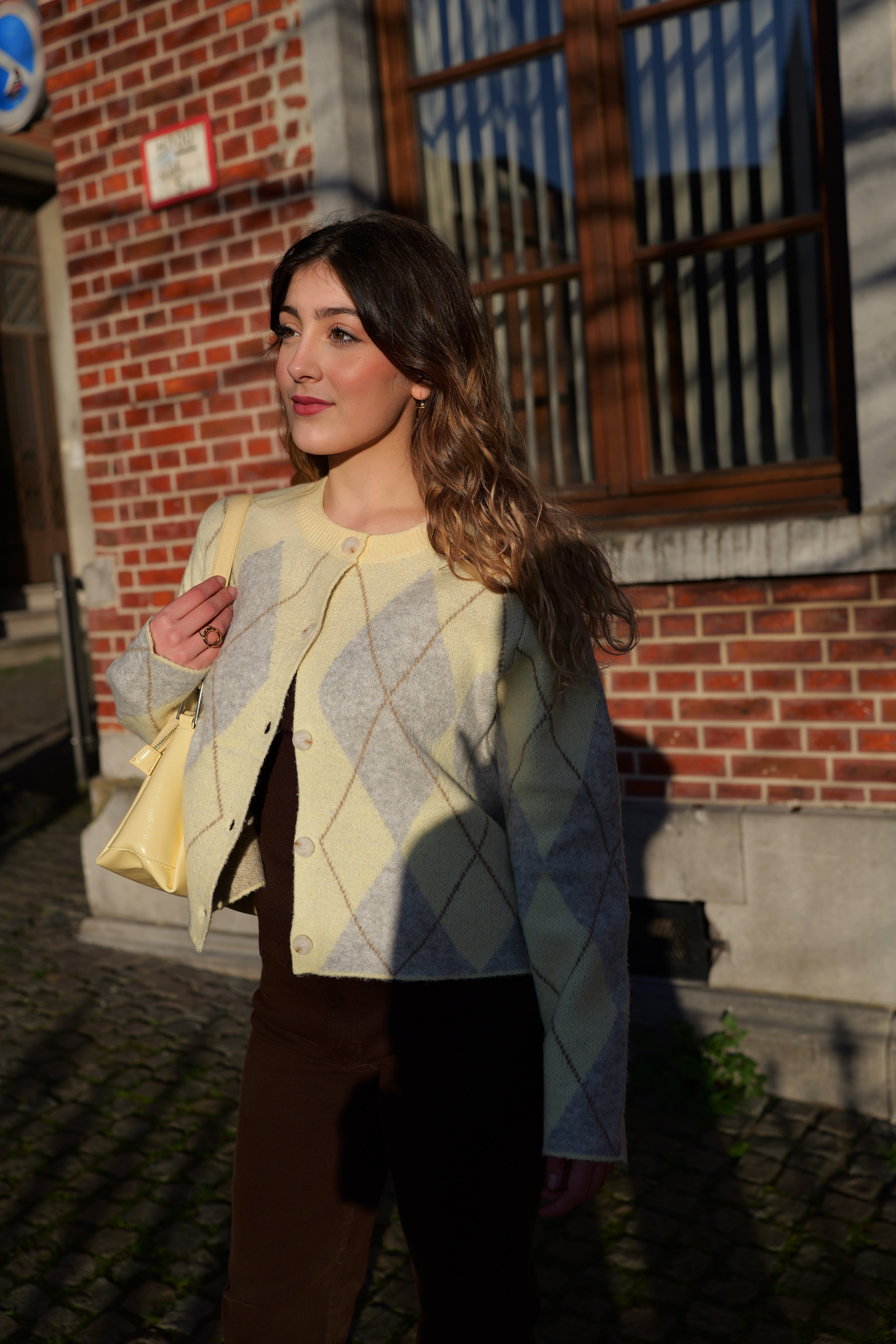 Gilet motifs losange