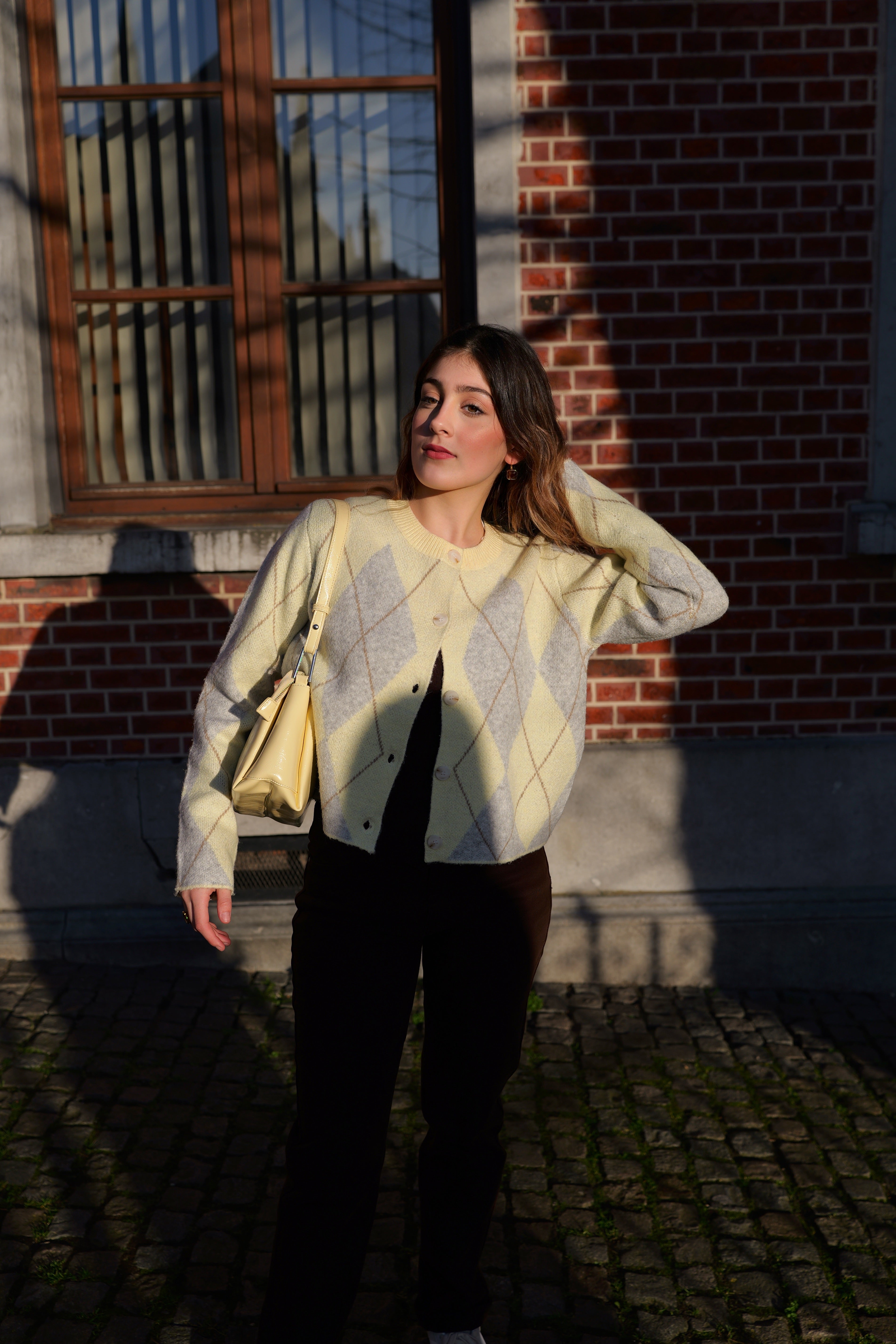 Gilet motifs losange