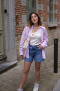Short bouton asymétrique