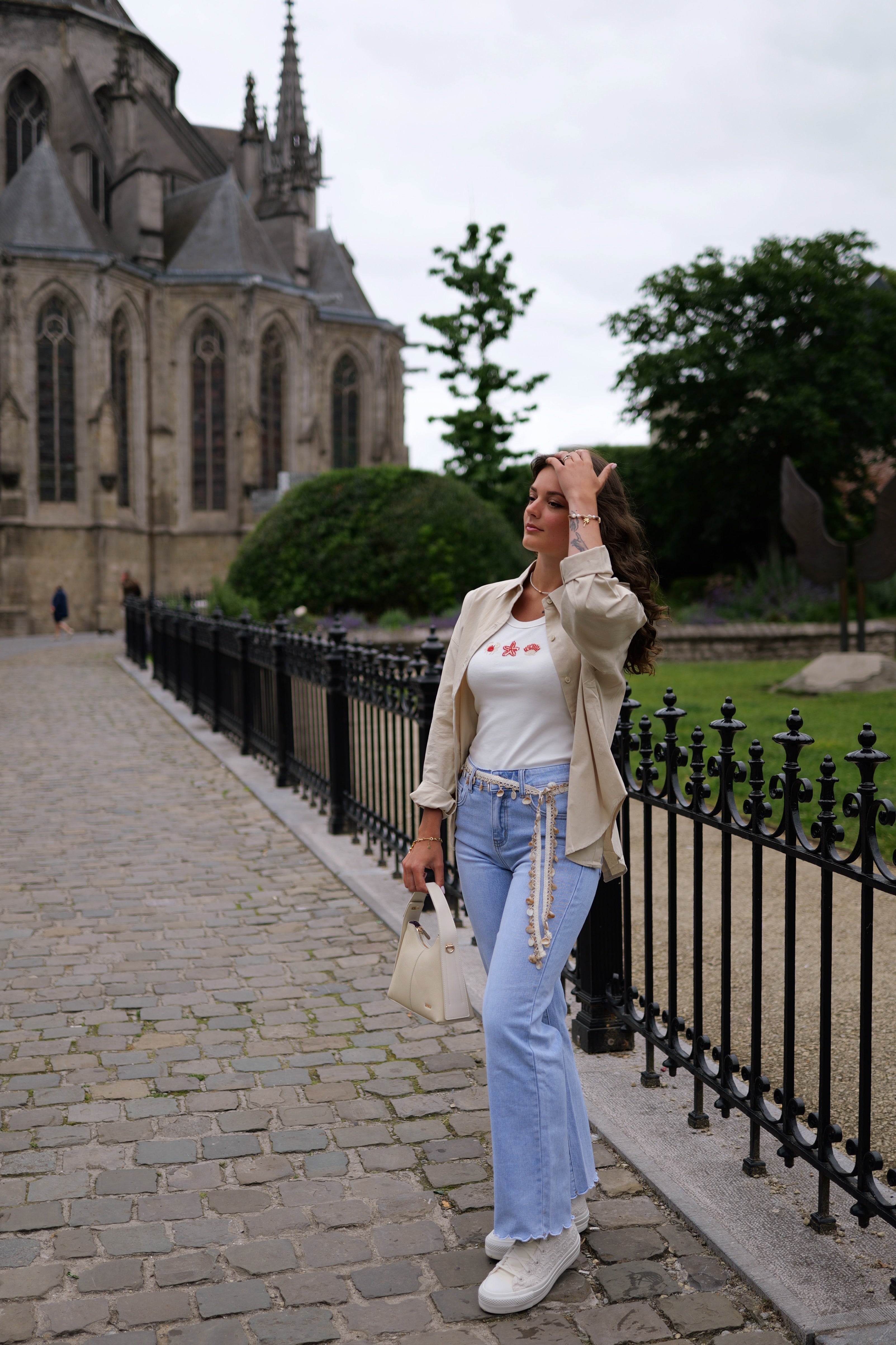 Jean ceinture coquillages