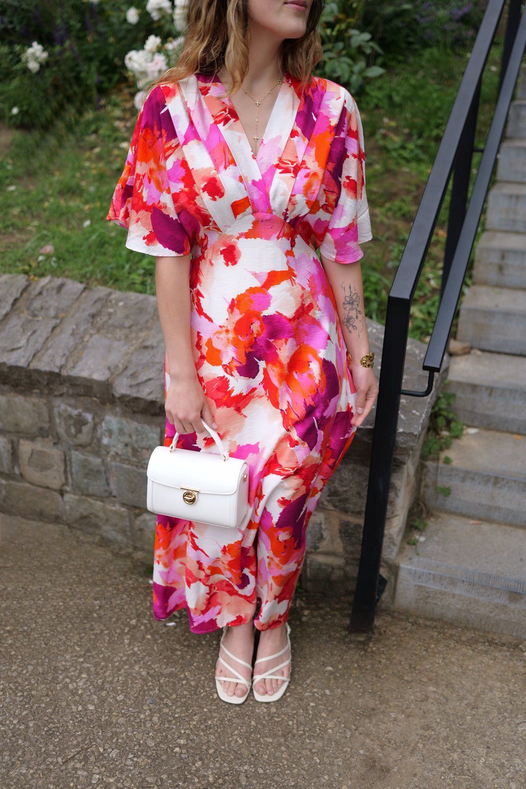 Robe maxi nuance rose