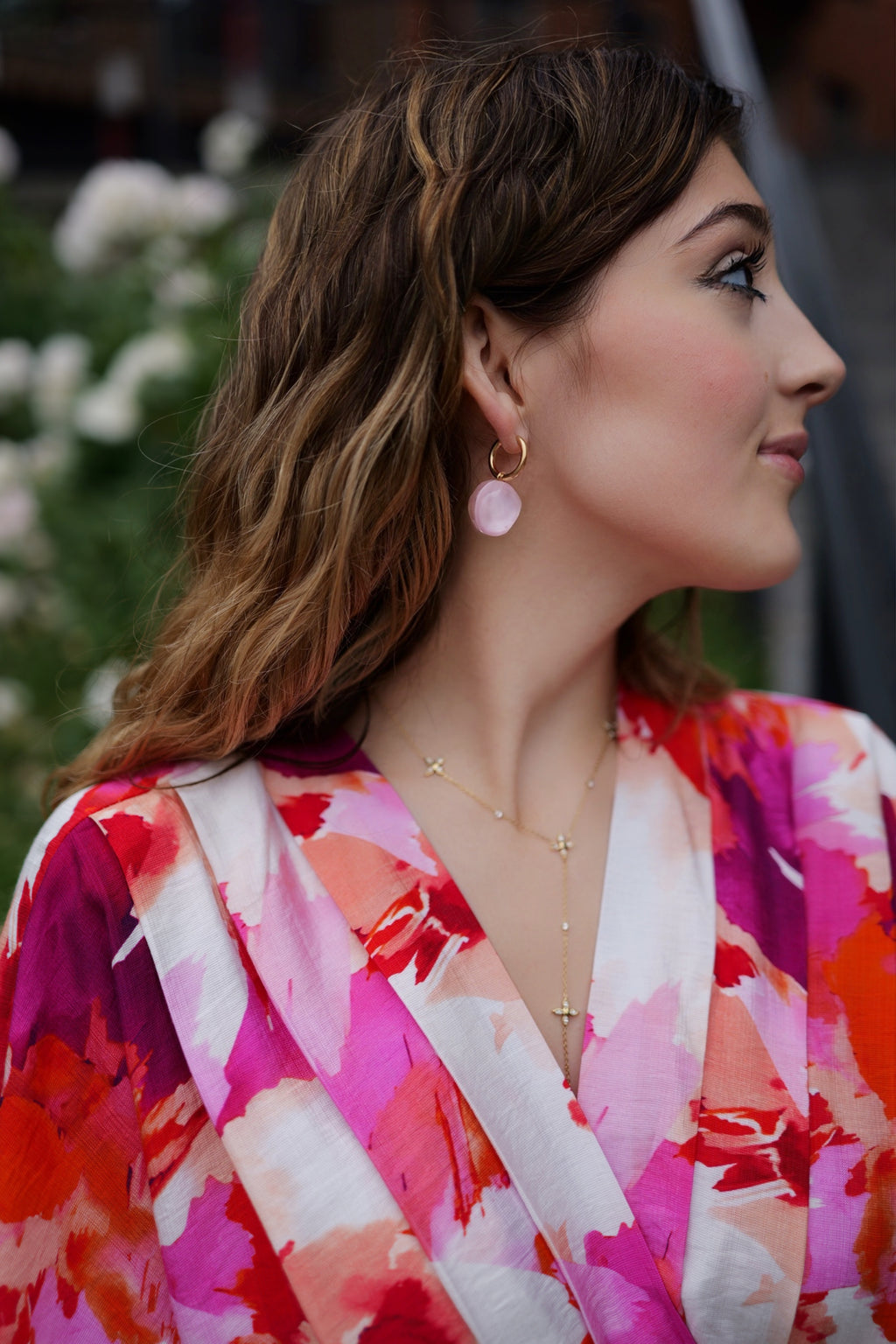 Robe maxi nuance rose