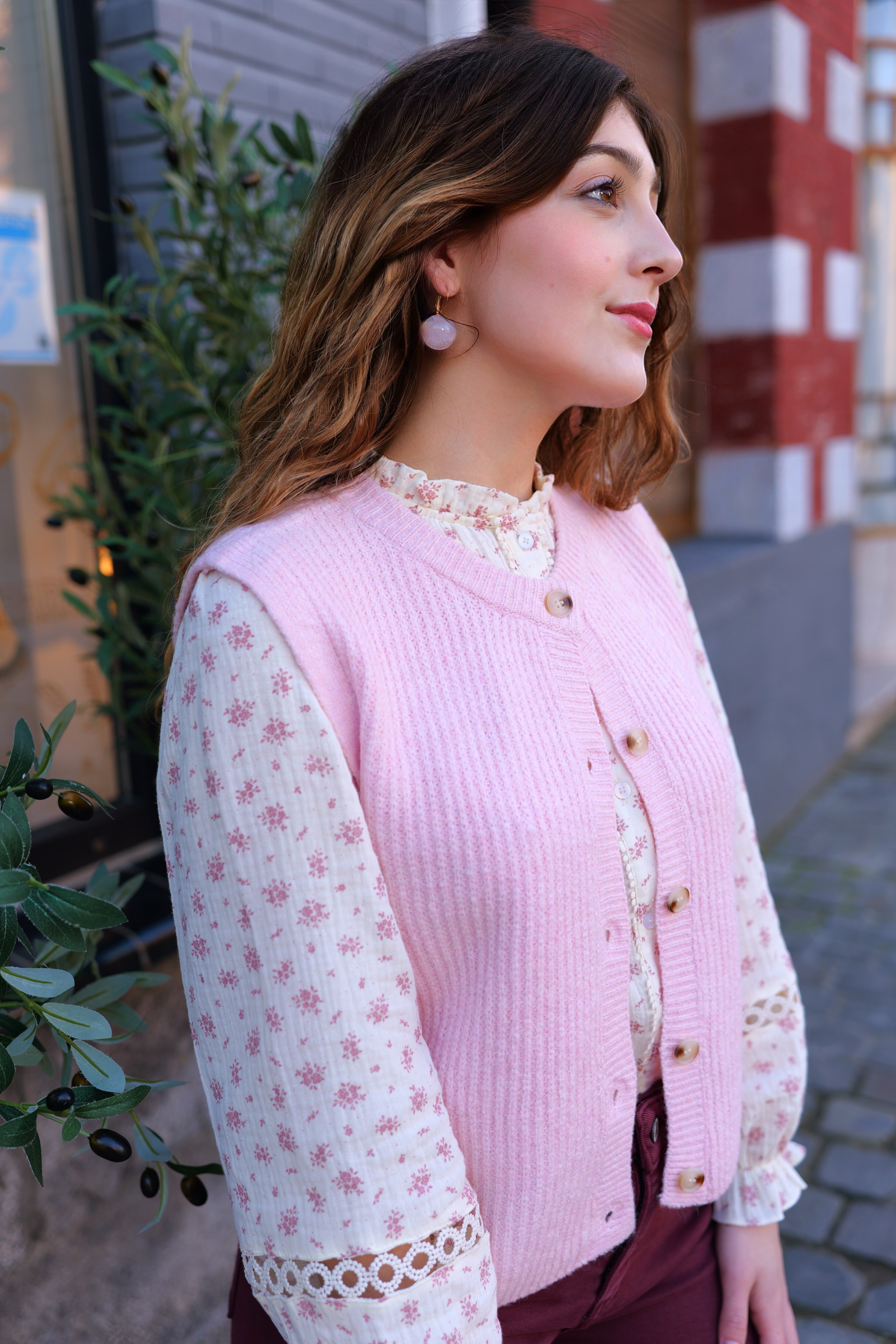 Gilet sans manches pastel