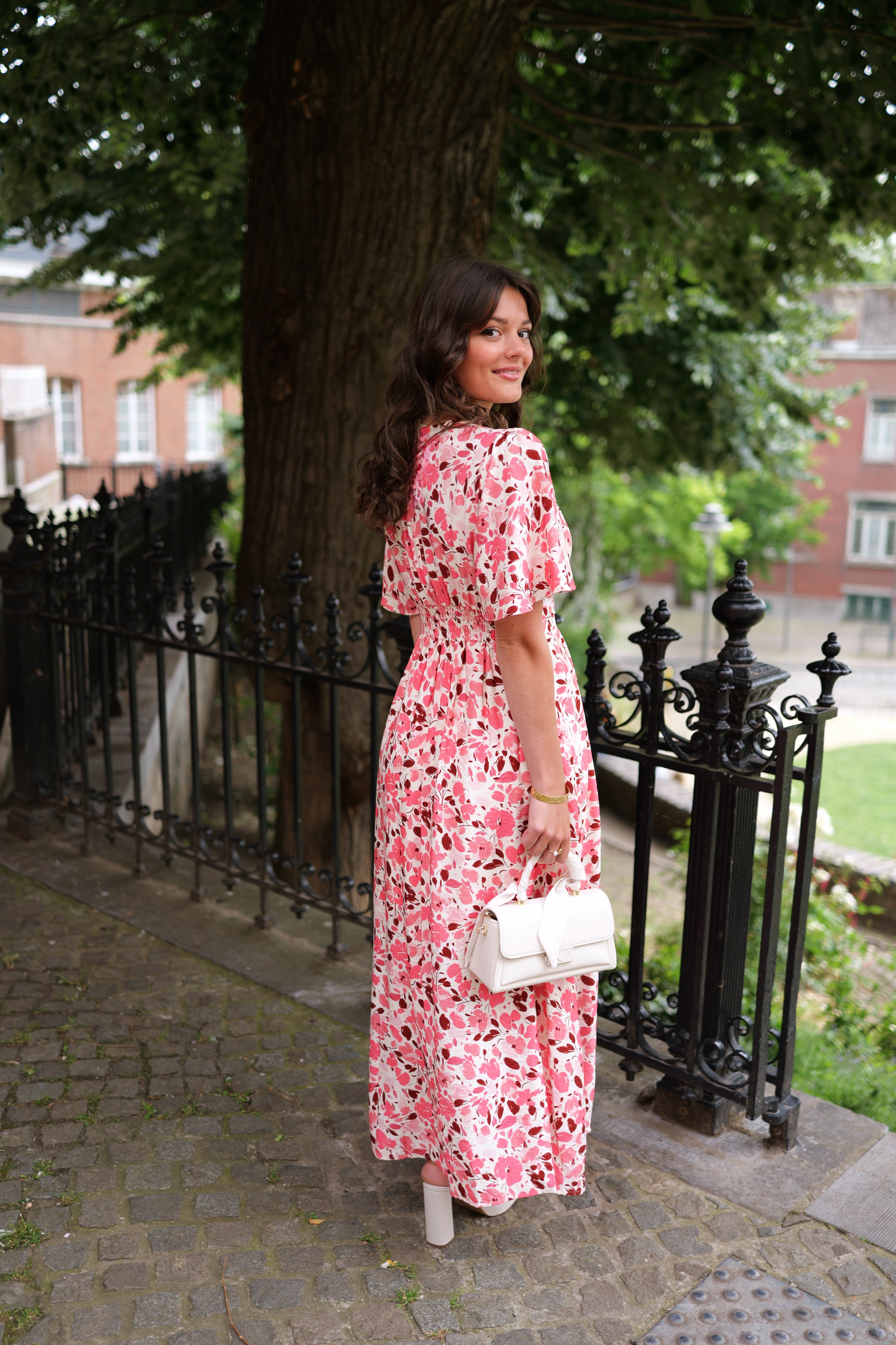Robe maxi rose