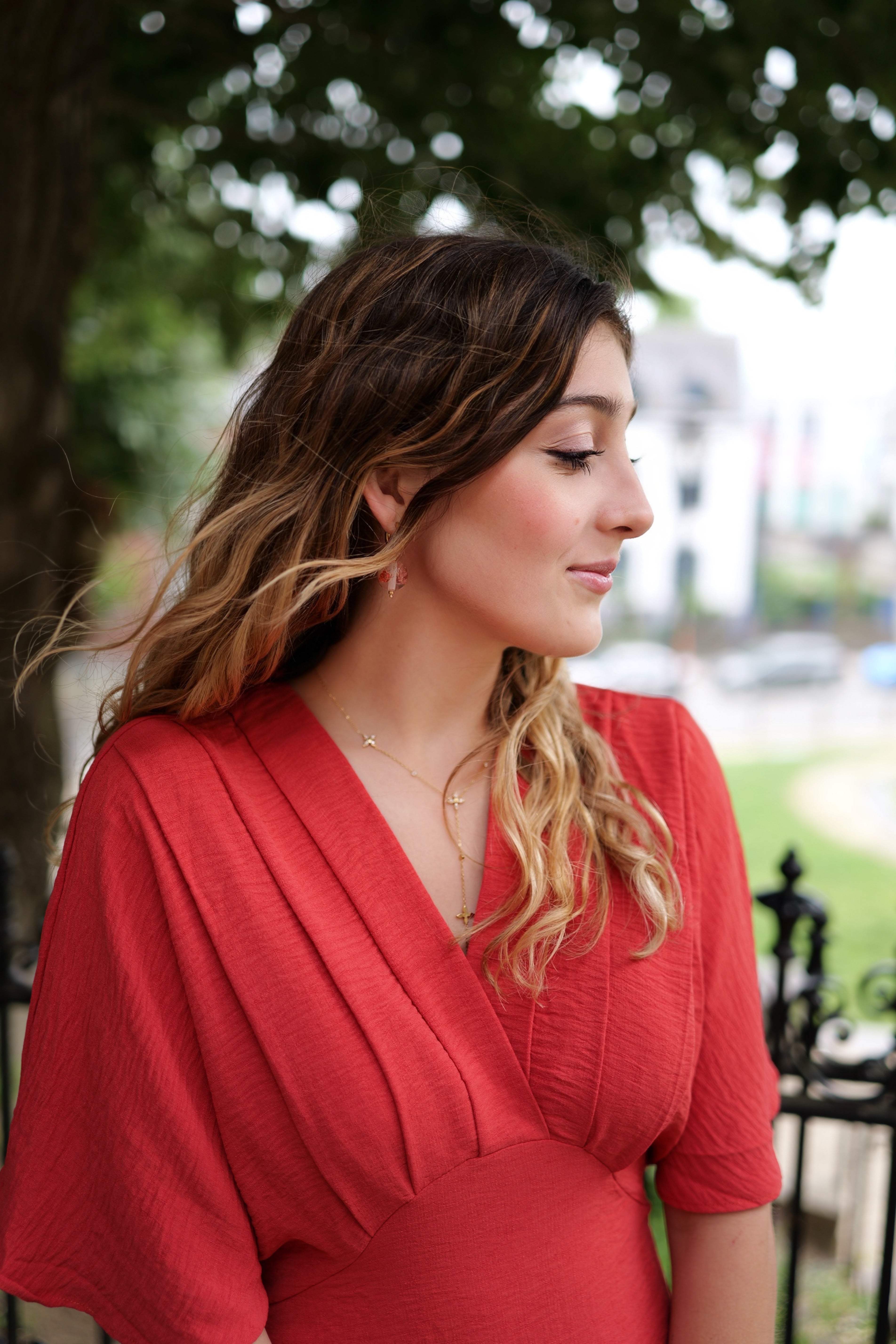 Robe longue terracotta