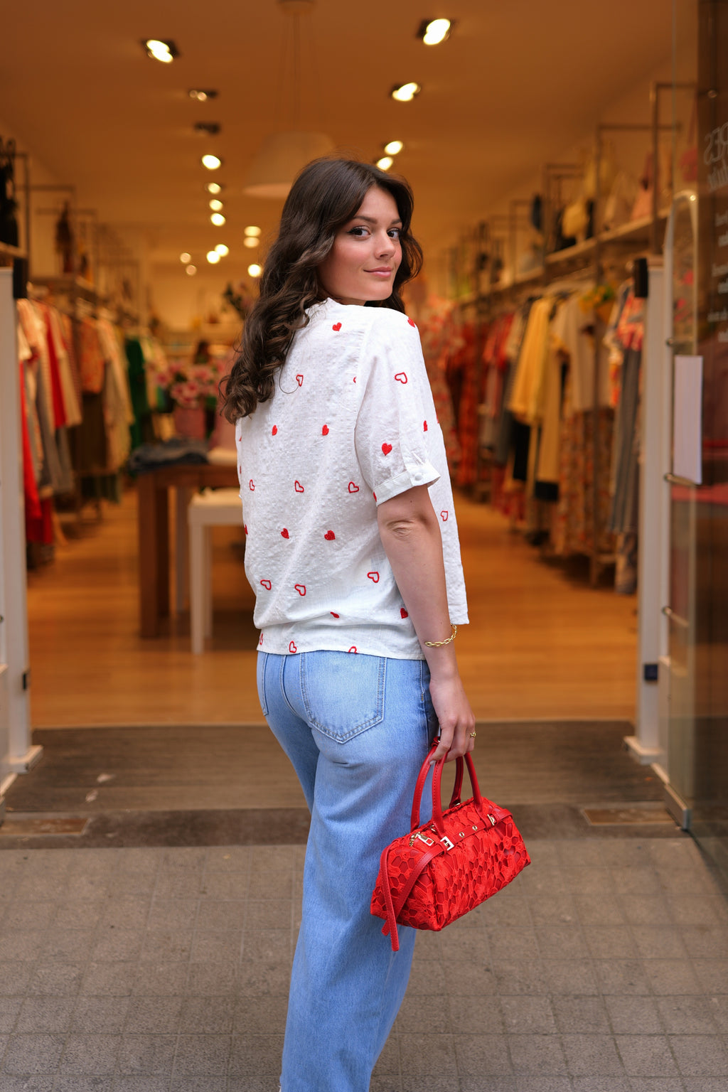 Blouse manche courte Coeur