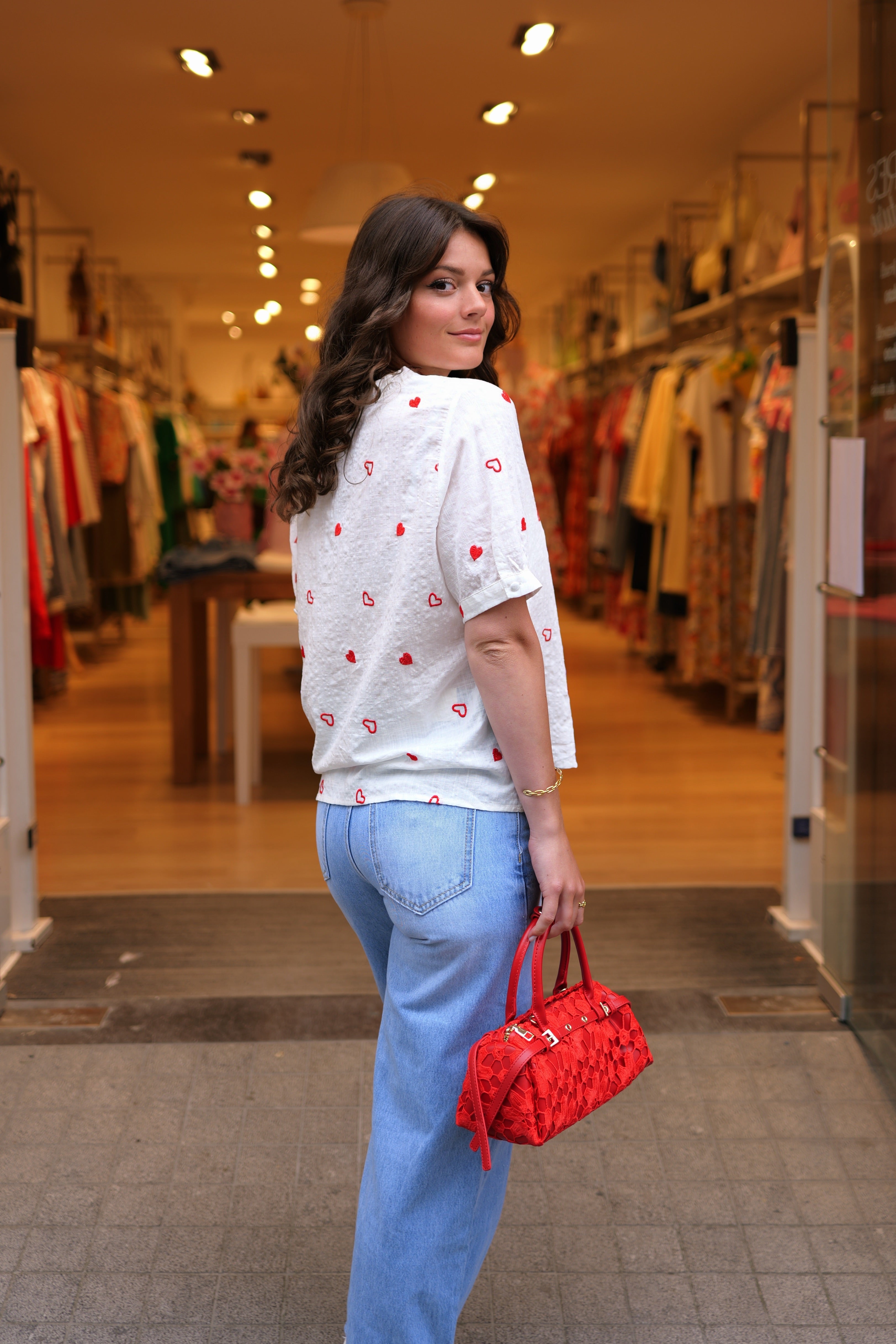 Blouse manche courte Coeur