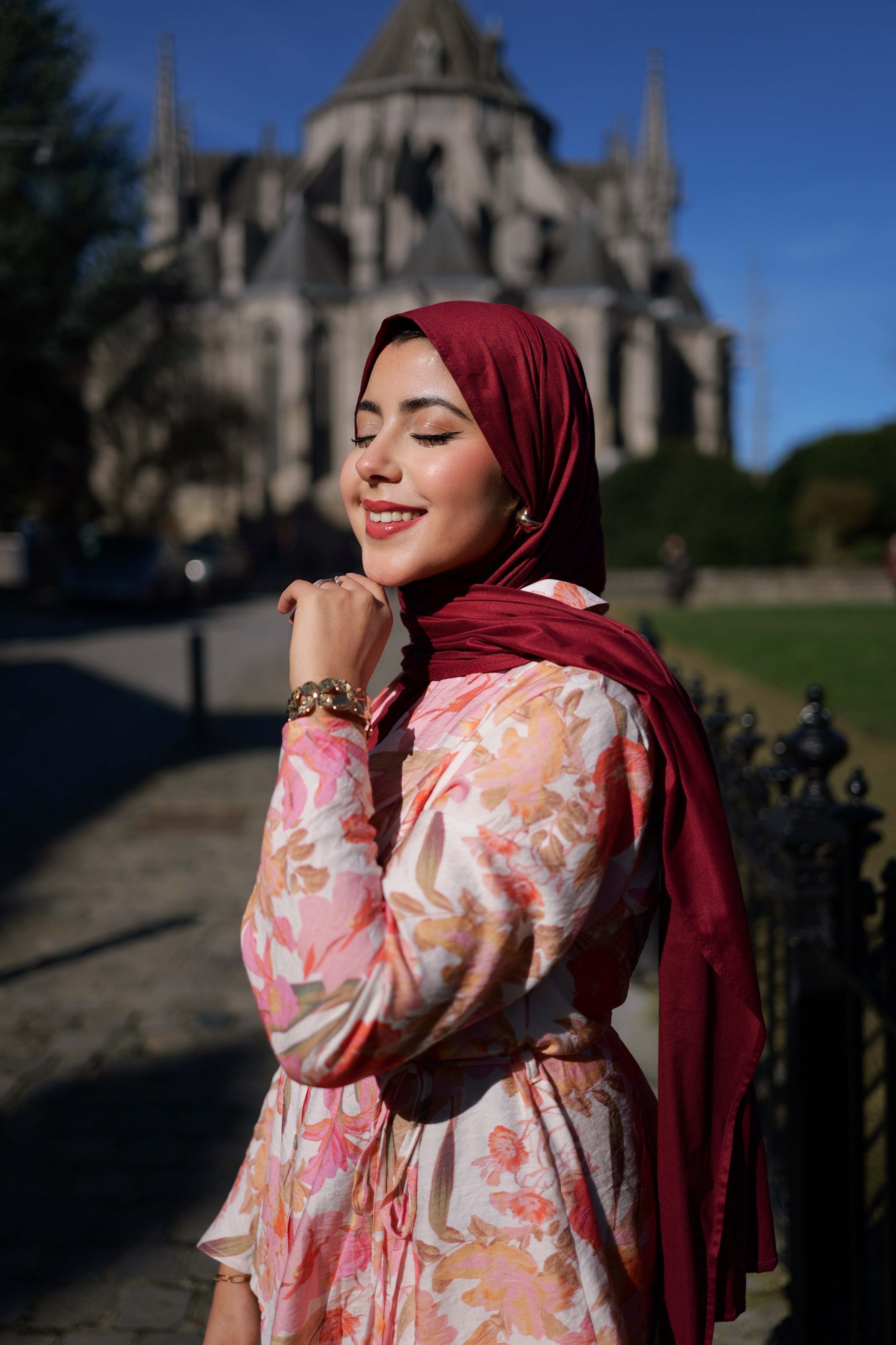 Chemise ceinturée fleurie