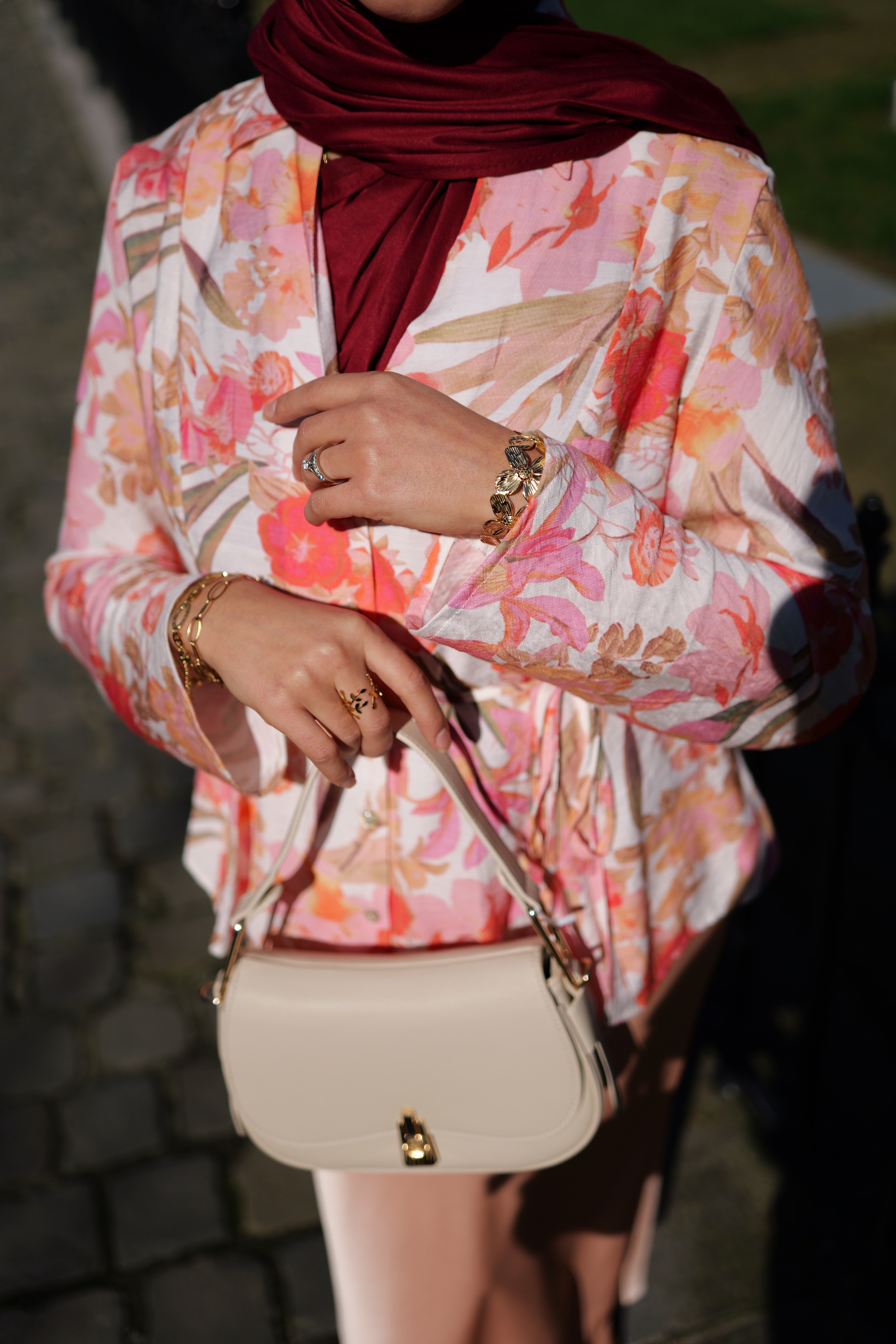 Chemise ceinturée fleurie