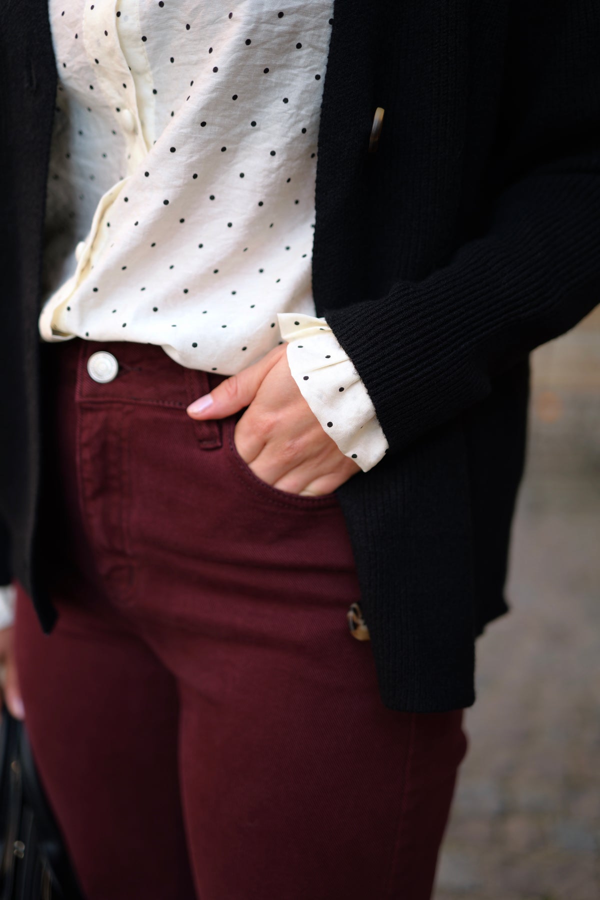 Jean wideleg prune